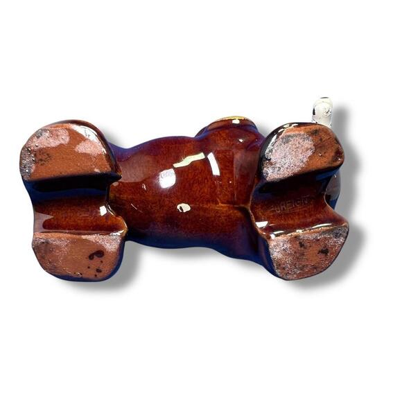 Vintage Ceramic Dog Teapot Planter Figurine Butterfly Nose Whimsical Japan - Picture 9 of 11